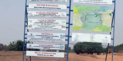 EBOMAF-BF : La charpente de la section Nord de la voie de Contournement est déjà perceptible de Gampéla sur la RN4 à Sabtenga sur la RN2